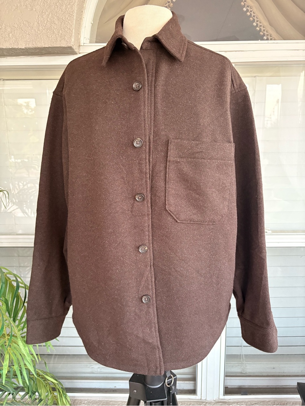 Uniqlo Brown Lightweight Shirt Jacket
